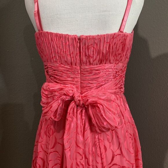 BCBGMAXAZRIA CAMELIA ROSE SILK STRAPLESS COCKTAILS DRESS - Picture 10 of 13